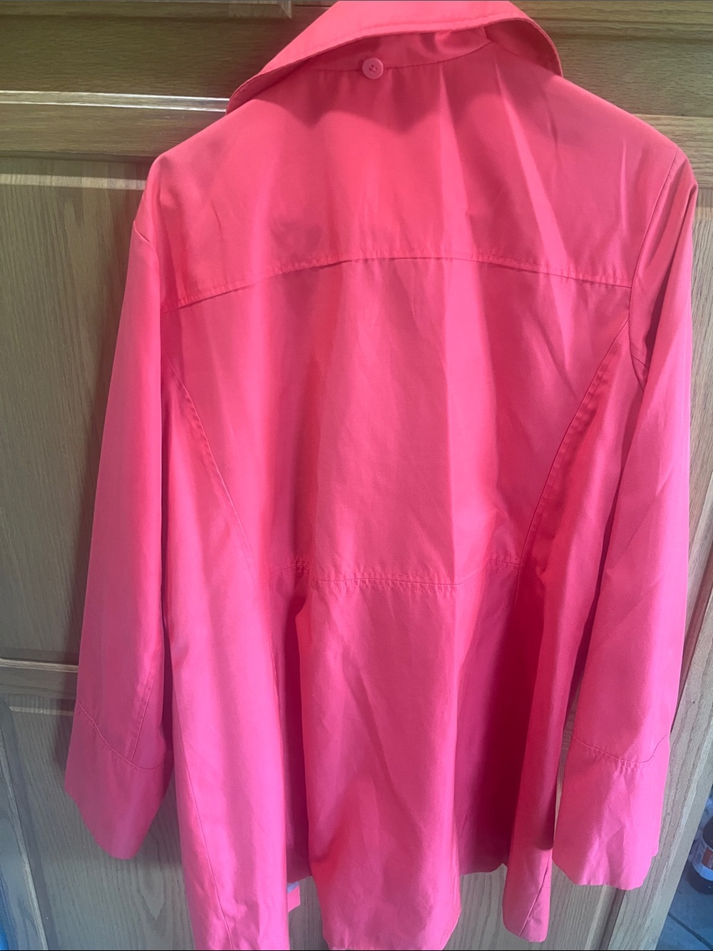 MICHAEL Michael Kors Red Trench Coat with Zip Pockets - Picture 5 of 5
